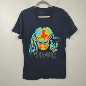 Predator Graphic T-Shirt‎ Size Medium Heat Map Movie Promo Black Multicolor